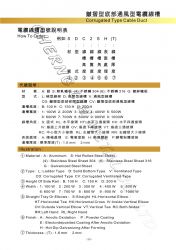 皺褶型底部通風型電纜線槽型號說明表